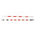 劲感 伸缩连接杆 2米固定警示连杆路锥连接杆优质反光链杆 红白伸缩