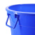 益美得 圆形大号水桶塑料垃圾桶储物桶商用户外带盖工业用大桶 80L蓝色