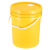 定做印刷塑料桶泡菜腌菜调料密封桶25L涂料机油桶化工桶 25L 黄色-配水龙头