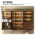 布欧格简约书柜带玻璃门客厅展示柜家用落地靠墙书架储物柜一体组合 两门B款