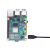 3代B型电源线 Raspberry Pi 3B+/4B Micro USB供电线带开关 3B/3B+黑色电源线 船型 1米