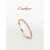 卡地亚（Cartier）LOVE系列 玫瑰金黄金白金铺镶钻 窄版手镯 玫瑰金 16
