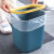 欧润哲 方形10L深蓝色压圈垃圾桶 大容量清洁桶无盖客厅厨房办公室垃圾篓直投方桶
