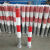 黛惑警示立柱红白反光柱预埋道口标安全防撞墩路口标固定住黄黑隔离柱 塑料立柱不含螺丝