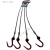 钢丝绳吊装索具多腿吊索一拖四钢丝绳套搬运起吊作业配件行吊工具 两吨四钩1米