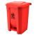 兰诗（LAUTEE）YJ-80 脚踏医疗垃圾桶 医疗垃圾桶医院诊所用废弃物收集桶 红色80L