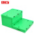 久工保 大号折叠周转箱加厚塑料折叠箱子 JGB-ZZX046 （个） 600-340折叠箱带盖600*400*350mm 绿色