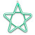 芳华兆驰  五角星彩灯树挂装饰挂件 LED五角星造型灯 直径30CM-绿色（定制）