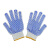 曼睩 620点胶蓝边10副装 耐磨防滑手套点塑白棉纱棉线手套工作劳保手套ML088