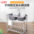 GLBO 商用不锈钢水槽双槽带支架厨房洗碗池洗手洗菜盆 无龙头款72*39