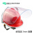 铝支架防冲击有机玻璃透明头盔安全帽打磨防护面罩PC耐高温满 红色ABS帽+4mm铝支架面罩百工