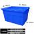 普力捷（PULIJIE）塑料周转箱加厚特大号斜插式物流箱超市配送箱翻盖收纳箱塑料箱 4号600*400*345mm蓝色 低压料 全新