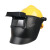 承琉自动变光电焊面罩头戴式可翻盖配安帽高空作业护眼氩弧焊工 插槽款+白色安全帽