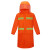 忽风雨衣长款橙色全身连体劳保物业园林环卫保洁救援反光防水服 多条橙色套装(布内里) M