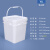 五金工具收纳塑料桶方形周转箱不锈钢配件收集桶工具零件分装 正方形桶-16L-白色