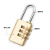 谋福（CNMF）黄铜3位4位密码锁 行李箱橱柜健身房号锁 防水防锈（28cm四位密码锁）