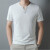 夏季新款冰丝T恤男士短袖纯色V领青年韩版潮流透气体恤男装百搭 白色 M