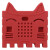 丢石头 micro:bit 硅胶保护套 Micro:bit 主板外壳 猫咪款 红色 micro:bit硅胶保护套