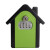 欧杜（oudu） 加大小房子款密码钥匙盒装修公司钥匙存储盒密码挂锁金属钥匙盒子 绿色 小房子款 G6