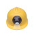 带灯的安全帽矿工帽国标工地带灯照明头盔LED充电防汛头盔带灯光 黄色美心龙LA-1002+排插充电器