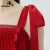 哥弟（GIRDEAR）【GD】简约气质法式荷叶边吊带连衣裙1500193 浆柚红 S(2码)