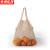 京洲实邦 手提式棉网袋果蔬收纳网兜包装袋【米色短提款/2个】ZJ-4106
