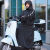 LISM电动摩托车挡风衣冬季防水加绒加厚电瓶车挡风被骑车保暖防风罩衣 彩条 加绒 拉链款 均码(80-120斤)
