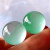 ECK珠宝缅甸天然老坑A货翡翠圆珠单颗散珠冰种飘花单珠玉石珠子 浅阳绿 8x8x8mm