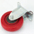 海斯迪克 PVC脚轮红色全包货架手推车轱辘工业轮子 4寸定向轮（2个起售）
