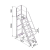 定制适用铝合金加厚登高工作平台可拆折叠全焊接移动超市仓库摆货工程梯子 YP-2.0米 可拆