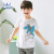 水孩儿（SOUHAIT）童装男童圆领衫T恤衫夏装新款儿童短袖T 本白 150