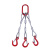 力虎王 钢丝绳吊具 压制钢丝绳组合吊具 钢丝绳组合整套起重工具吊钩吊索具 三腿3吨2米