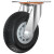 今海 黑色橡胶轮平板手货架轮子橡胶万向脚轮 4寸重型支架 橡胶静单轮-不带支架
