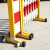博铭达 玻璃钢伸缩围栏 道路警示隔离栏 电力施工安全防护栏可移动 黑黄管式伸缩围栏 1.2*2米 现货