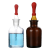 JESERY玻璃滴瓶  带红胶帽头小滴瓶 化学实验室滴管滴瓶精油分装滴瓶白色滴瓶30ml【含胶头】