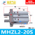 手指气缸HFZ/MHZ2-10d16d20d25d32d140d2dn平行开闭气爪 浅灰色 MHZL2-20S (常开)