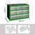 零件盒收纳盒抽屉式电子件螺丝盒工具箱塑料配件桩基渣样盒螺钉 零件收纳盒 9格绿色 单箱