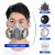 屹禧放毒防毒面罩防毒面具全面罩喷漆防尘面罩工业专用放毒氧气防辐射 6200双罐防尘面具