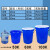 干湿过滤分离带滤网垃圾桶大号厨房厨余茶水茶叶沥水水桶篮桶 蓝色100K型+沥水篮