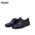 星期六男鞋（ST&SAT）时尚牛皮革舒适耐穿百搭休闲鞋SS91129801 黑色 38