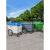 塑料环卫垃圾车大型垃圾桶小区物业学校手推保洁清运车环卫车 蓝盖白桶