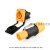 电源插头3芯显示屏音响防水航空电源连接器插头 嘉博森 YF24型橙黄色套装