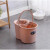 适用手动挤水桶手压地拖桶拖地拖把桶塑料旋转拧水单桶老式墩布桶 橘粉色