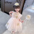 迪士尼（Disney）女童连衣裙2024夏季新款女宝宝洋气公主裙儿童生日礼服表演服裙子 粉色单件裙子 90