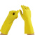 海斯迪克 HKW-93 乳胶手套加厚 牛筋工业劳保手套 橡胶手套清洁洗碗手套新料 XL（10双）