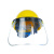 透明切割防护面罩工业打磨安全帽电焊防护罩抗冲击防飞溅隔热面具 透明PC面屏