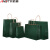 安达通 牛皮纸袋 收纳手提包装纸袋打包袋多规格 (10个）加大横长42宽13高31 深绿色
