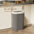 垃圾桶2024新款厨房专用高颜值夹缝厕所卫生间客厅大号大容量 15L奶油白带灰框