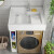 歌迪瓦（GEDIWA）定制无搓衣板洗衣柜铝合金滚筒洗衣机一体柜阳台洗衣池带搓衣板柜 80CM带搓板右柜+定制款+左柜