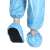 鞋套反复使用可水洗大码男士学生机房医院车间室内家用防尘 【20双装】蓝色条纹鞋套(带防滑黑底) 均码